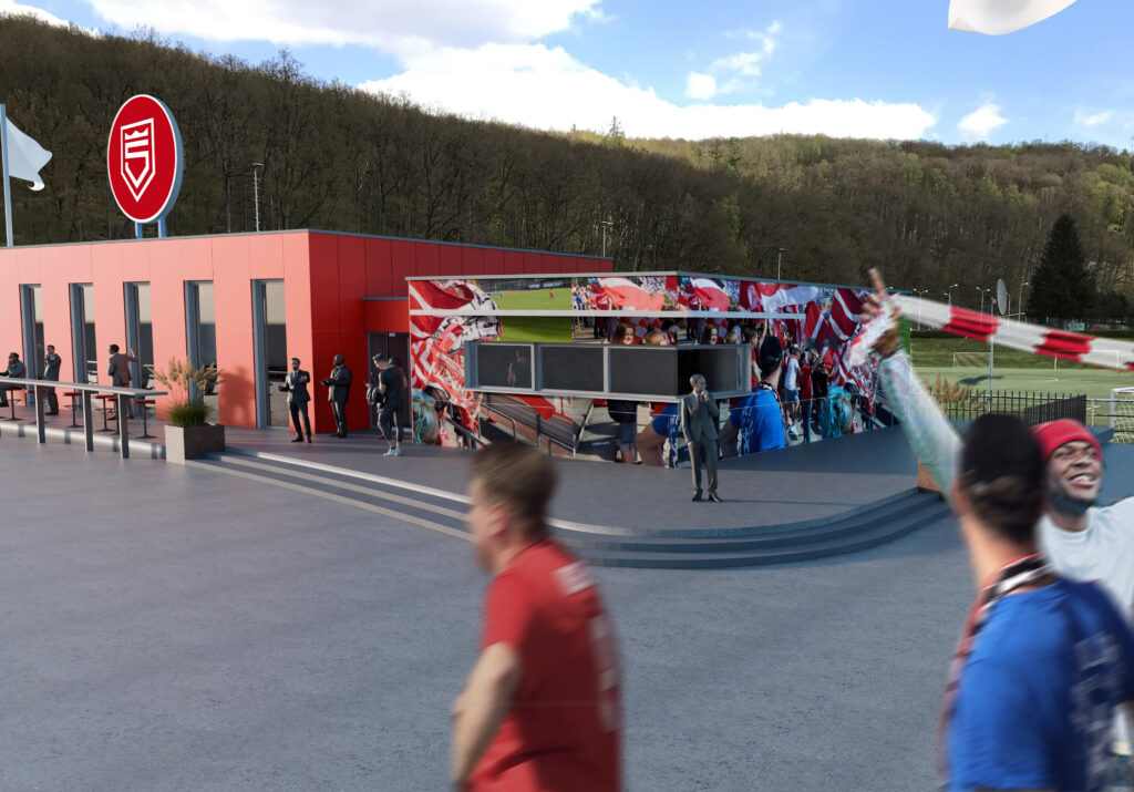 Visualisierung der neuen "Sportfreunde Lounge"